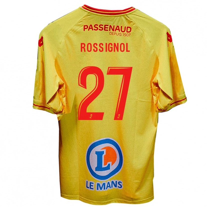 Danxen Hombre Camiseta Martin Rossignol #27 Amarillo 2ª Equipación 2025/26 La Camisa México