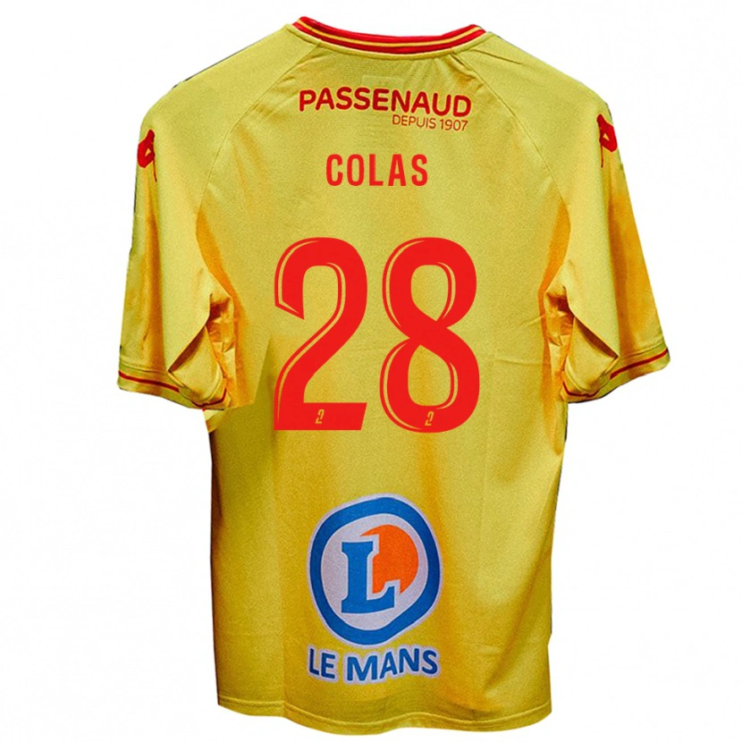 Danxen Hombre Camiseta Erwan Colas #28 Amarillo 2ª Equipación 2025/26 La Camisa México