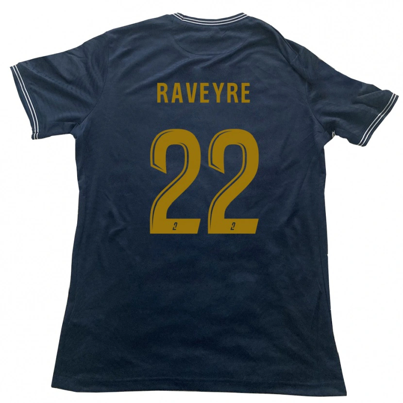 Danxen Hombre Camiseta Noah Raveyre #22 Azul Marino Oro 2ª Equipación 2025/26 La Camisa México