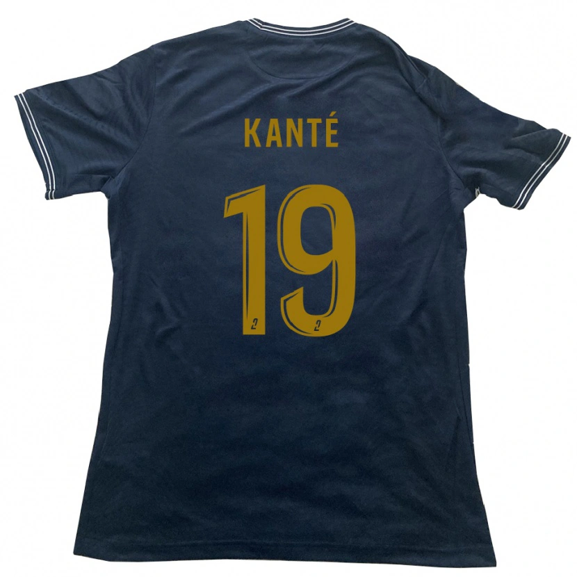 Danxen Hombre Camiseta Ousmane Kanté #19 Azul Marino Oro 2ª Equipación 2025/26 La Camisa México