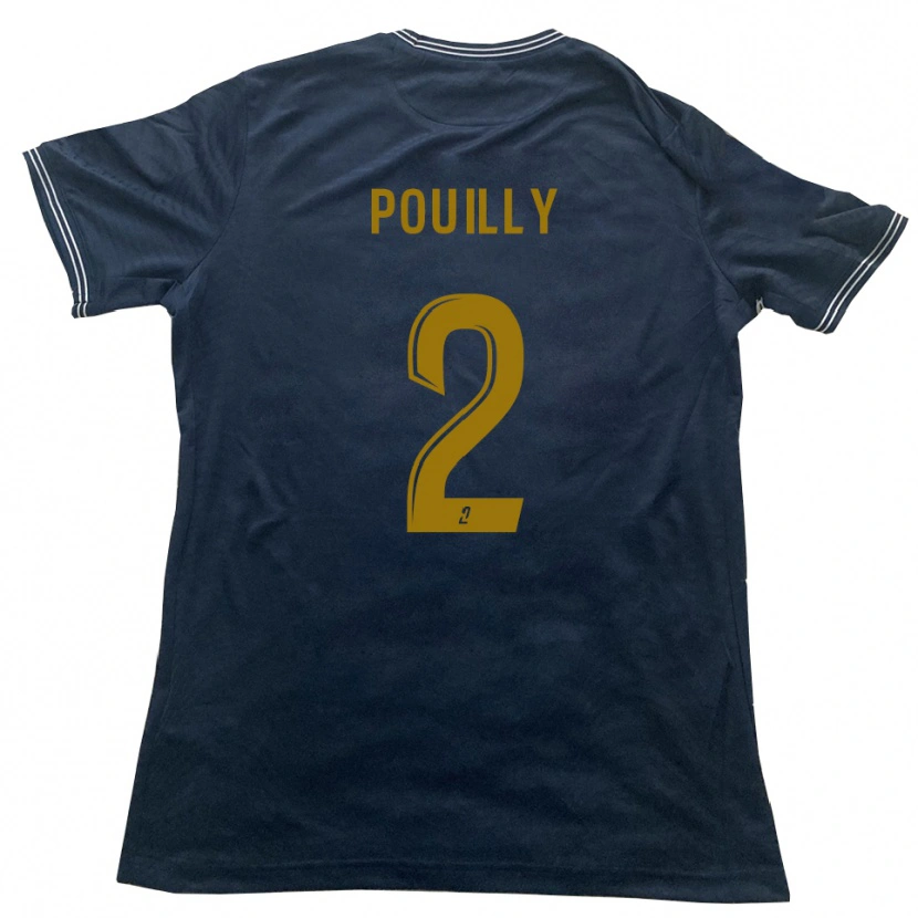 Danxen Hombre Camiseta Tom Pouilly #2 Azul Marino Oro 2ª Equipación 2025/26 La Camisa México