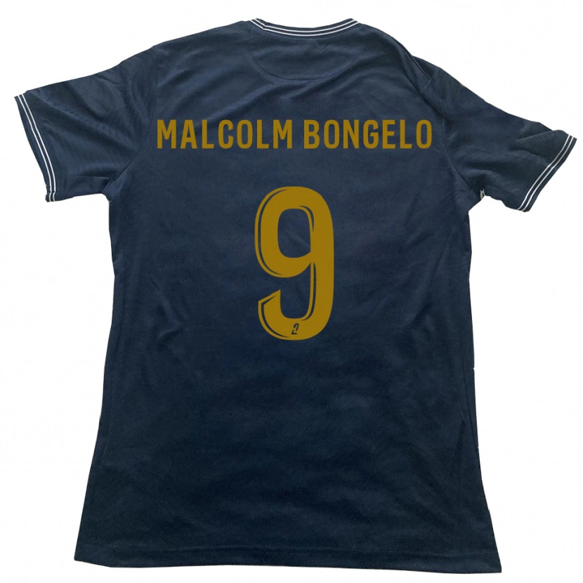 Danxen Hombre Camiseta Fidèle Malcolm Bongelo #9 Azul Marino Oro 2ª Equipación 2025/26 La Camisa México