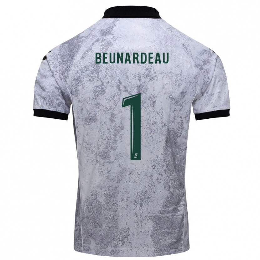Danxen Hombre Camiseta Quentin Beunardeau #1 Blanco Negro 2ª Equipación 2025/26 La Camisa México