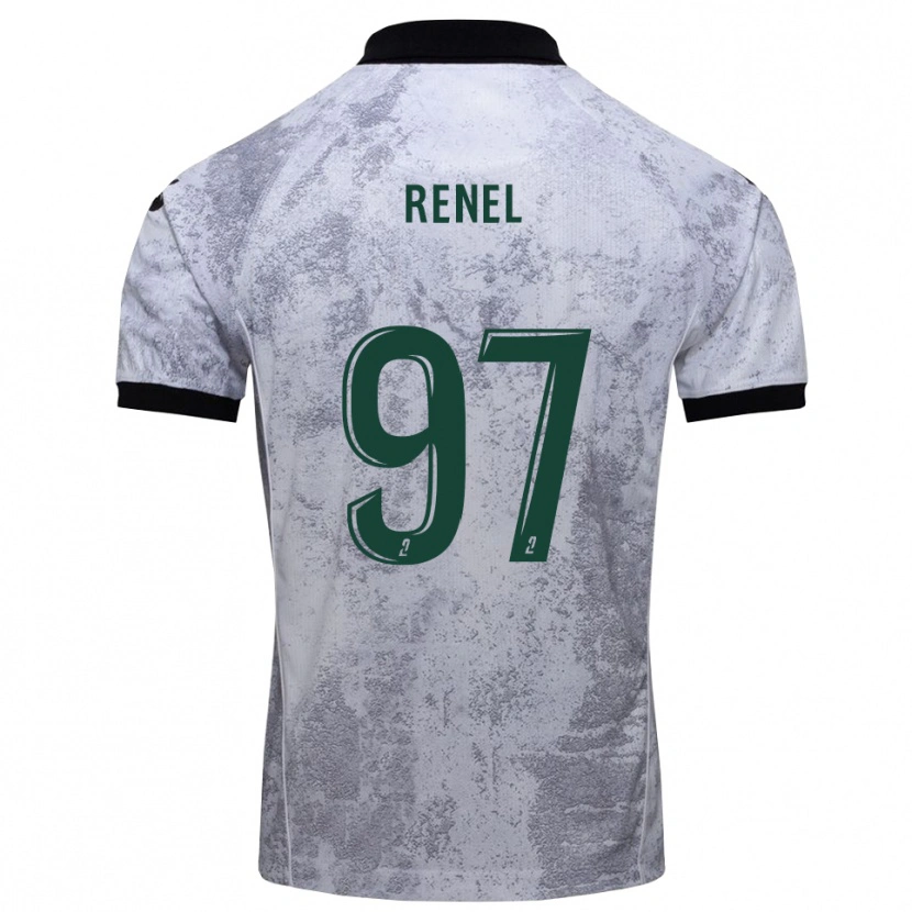 Danxen Hombre Camiseta Samuel Renel #97 Blanco Negro 2ª Equipación 2025/26 La Camisa México