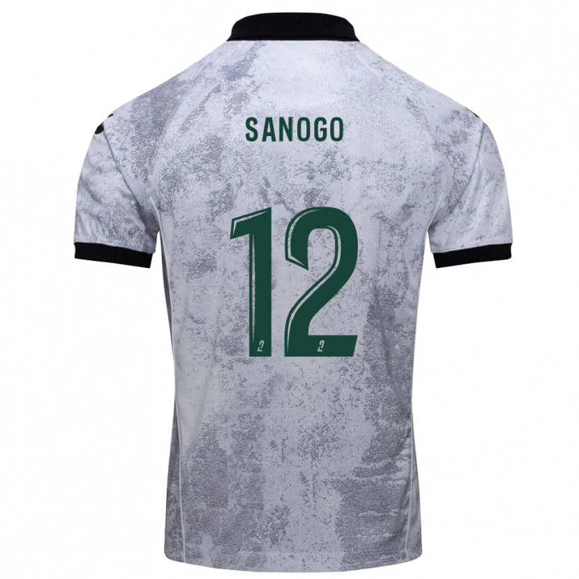 Danxen Hombre Camiseta Aboudramane Sanogo #12 Blanco Negro 2ª Equipación 2025/26 La Camisa México