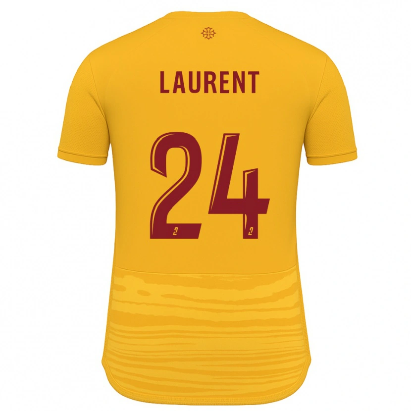 Danxen Hombre Camiseta Loni Laurent #24 Naranja Borgoña 2ª Equipación 2025/26 La Camisa México