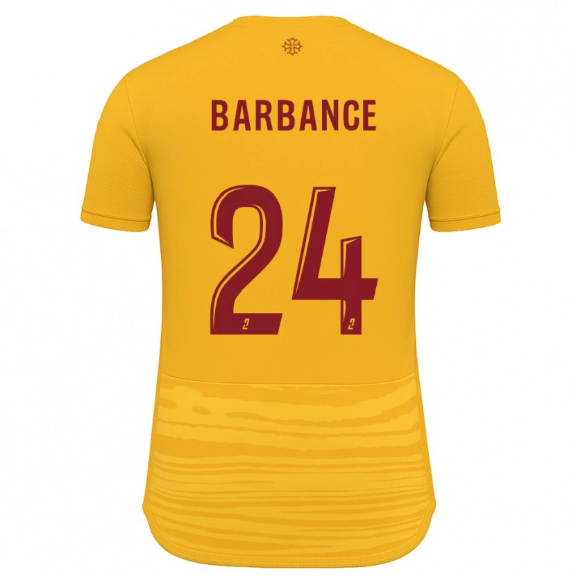Danxen Hombre Camiseta Solène Barbance #24 Naranja Borgoña 2ª Equipación 2025/26 La Camisa México