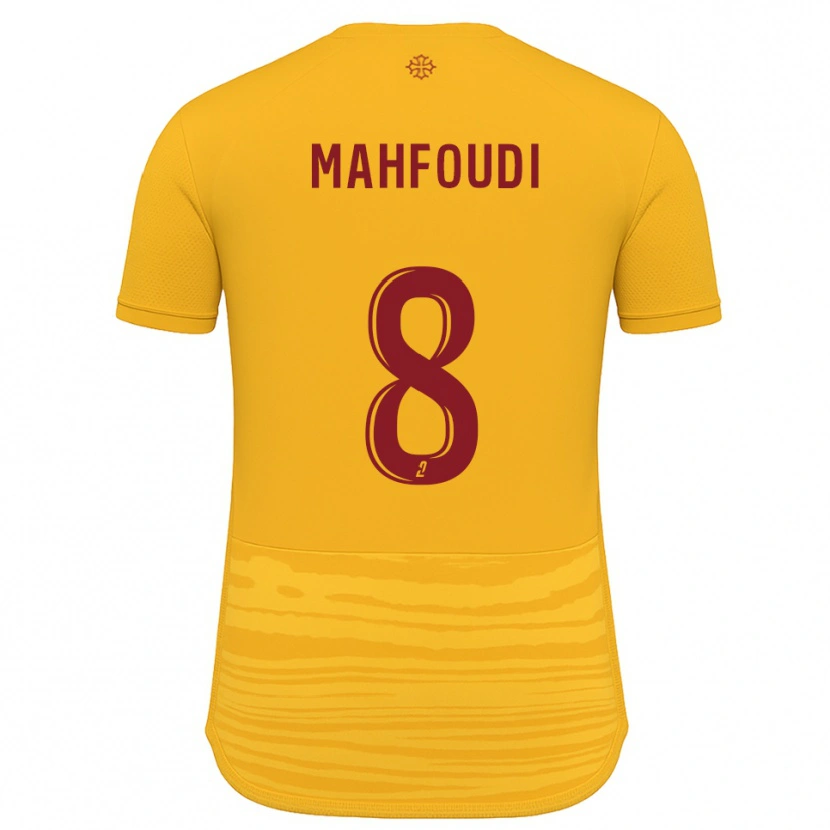 Danxen Hombre Camiseta Chakib Mahfoudi #8 Naranja Borgoña 2ª Equipación 2025/26 La Camisa México
