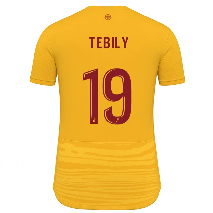 Danxen Hombre Camiseta Hermann Tebily #19 Naranja Borgoña 2ª Equipación 2025/26 La Camisa México