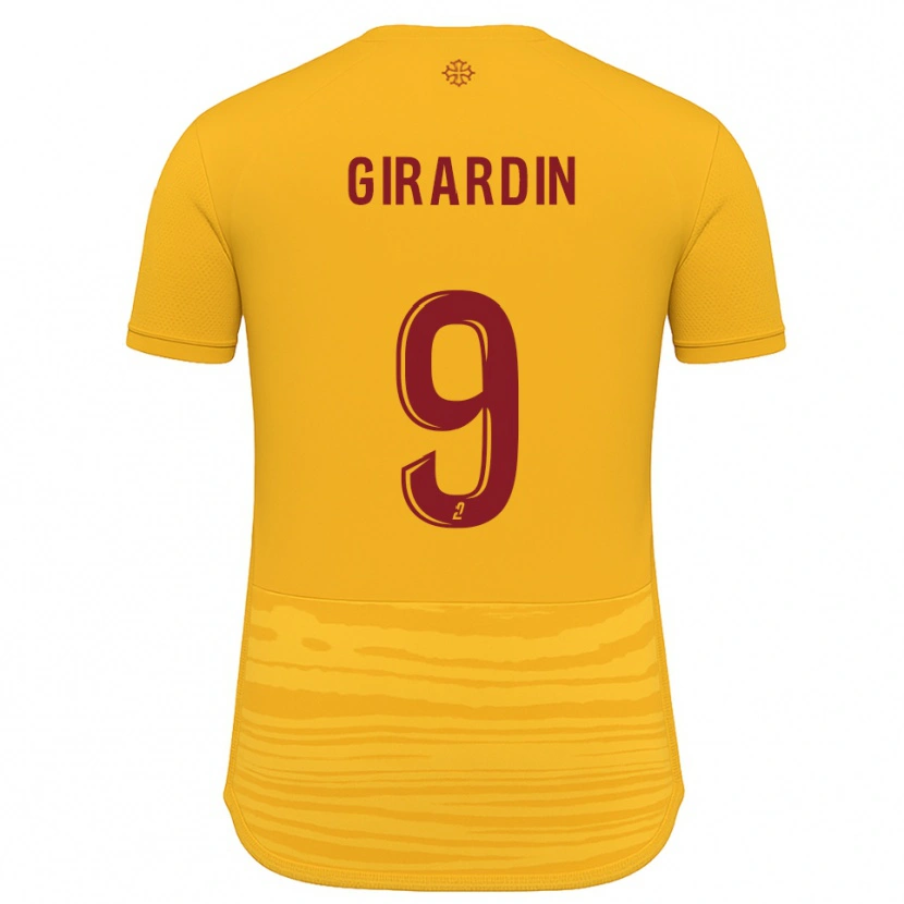Danxen Hombre Camiseta Isaiah Girardin #9 Naranja Borgoña 2ª Equipación 2025/26 La Camisa México