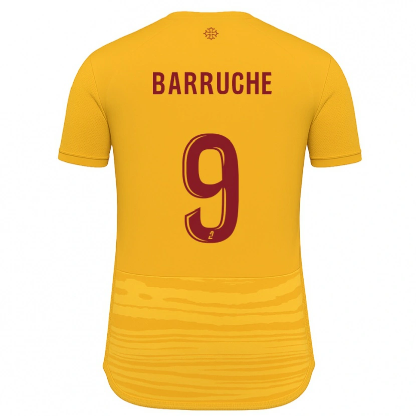 Danxen Hombre Camiseta Théo Barruche #9 Naranja Borgoña 2ª Equipación 2025/26 La Camisa México