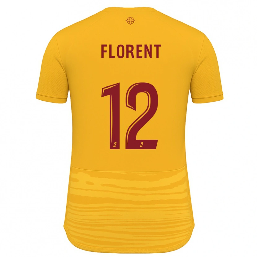 Danxen Hombre Camiseta Valentin Florent #12 Naranja Borgoña 2ª Equipación 2025/26 La Camisa México