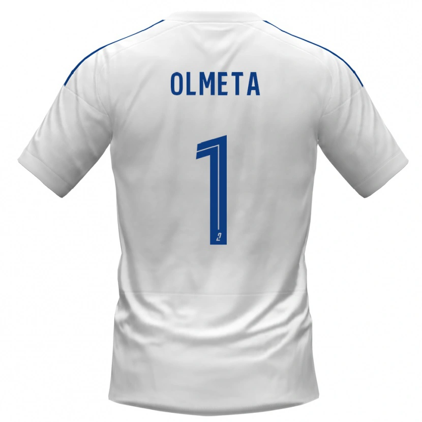 Danxen Hombre Camiseta Lisandru Olmeta #1 Blanco Azul 2ª Equipación 2025/26 La Camisa México