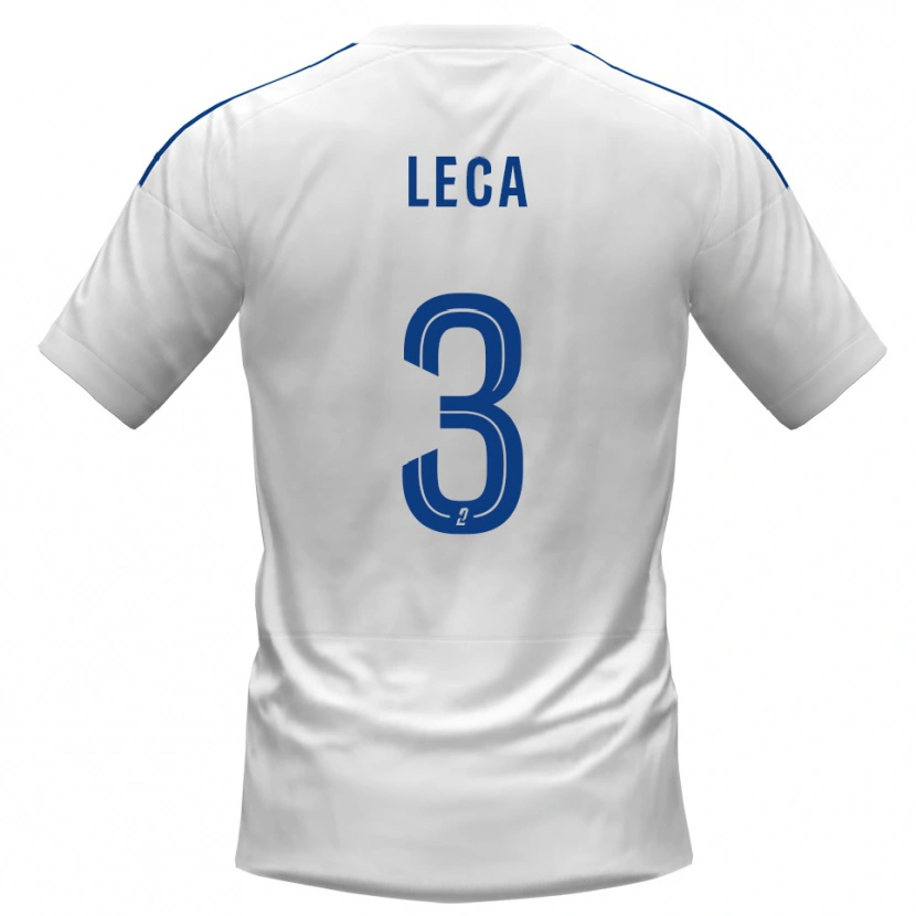 Danxen Hombre Camiseta Jean-Dominique Leca #3 Blanco Azul 2ª Equipación 2025/26 La Camisa México