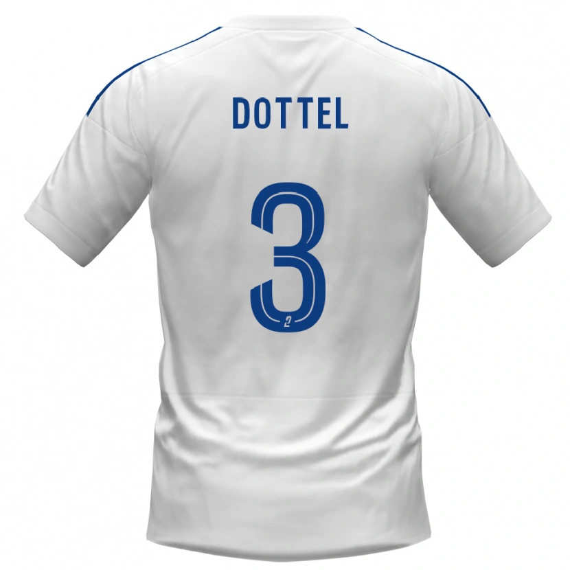 Danxen Hombre Camiseta Lisandru Dottel #3 Blanco Azul 2ª Equipación 2025/26 La Camisa México