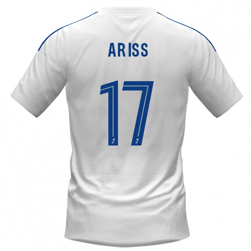 Danxen Hombre Camiseta Zakaria Ariss #17 Blanco Azul 2ª Equipación 2025/26 La Camisa México