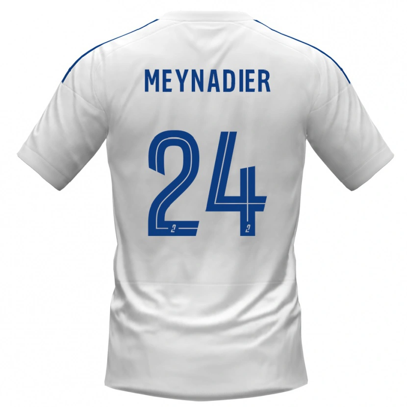 Danxen Hombre Camiseta Tom Meynadier #24 Blanco Azul 2ª Equipación 2025/26 La Camisa México