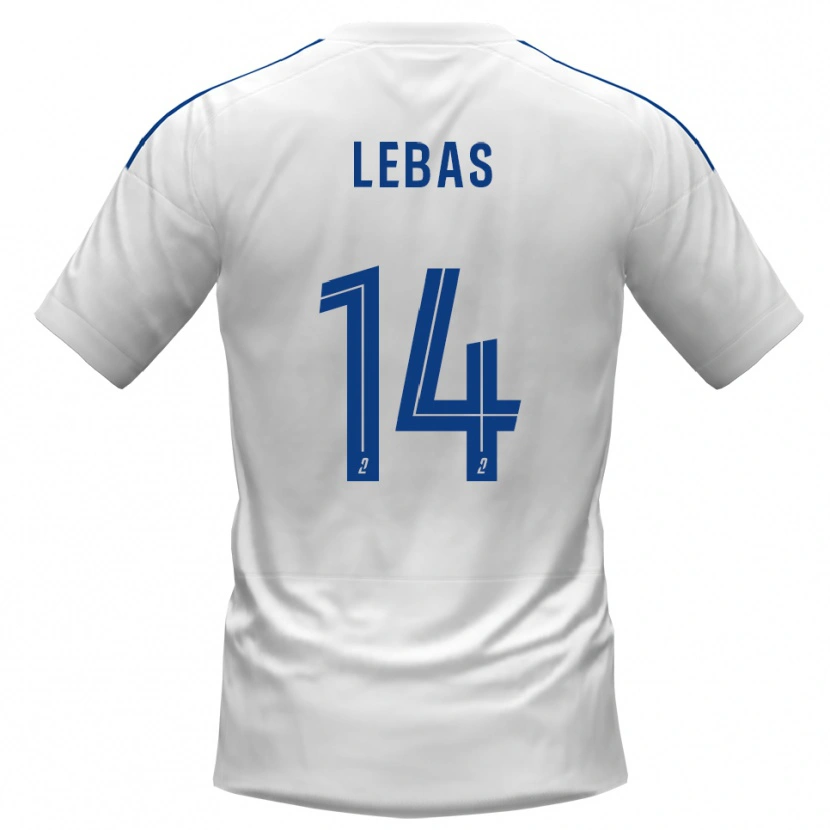 Danxen Hombre Camiseta Victor Lebas #14 Blanco Azul 2ª Equipación 2025/26 La Camisa México