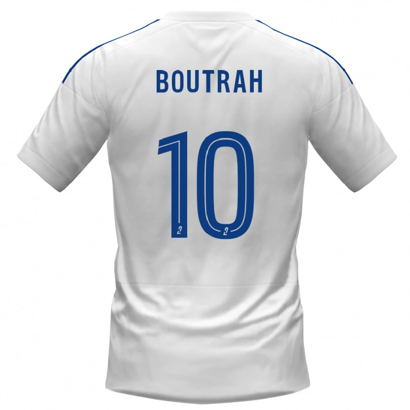 Danxen Hombre Camiseta Amine Boutrah #10 Blanco Azul 2ª Equipación 2025/26 La Camisa México