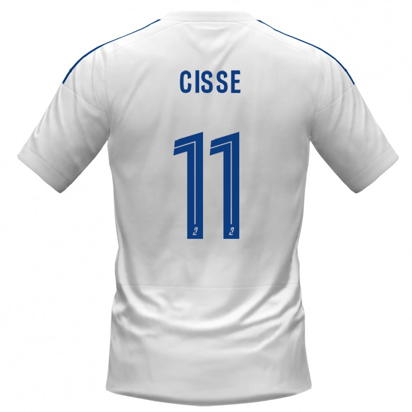 Danxen Hombre Camiseta Lamine Cissé #11 Blanco Azul 2ª Equipación 2025/26 La Camisa México