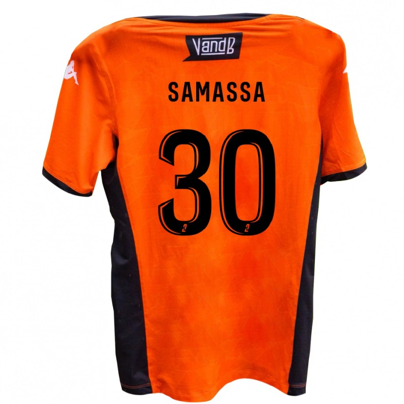 Danxen Hombre Camiseta Mamadou Samassa #30 Blanco Negro 2ª Equipación 2025/26 La Camisa México