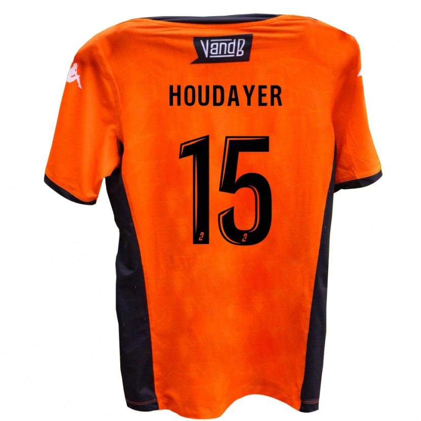 Danxen Hombre Camiseta Mathys Houdayer #15 Blanco Negro 2ª Equipación 2025/26 La Camisa México