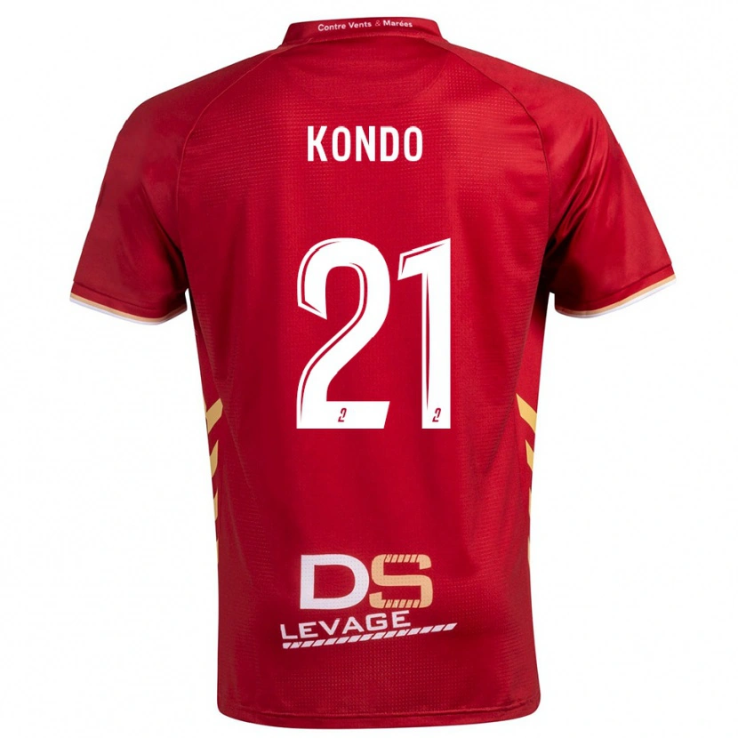 Danxen Hombre Camiseta Geoffrey Kondo #21 Borgoña Oro 2ª Equipación 2025/26 La Camisa México