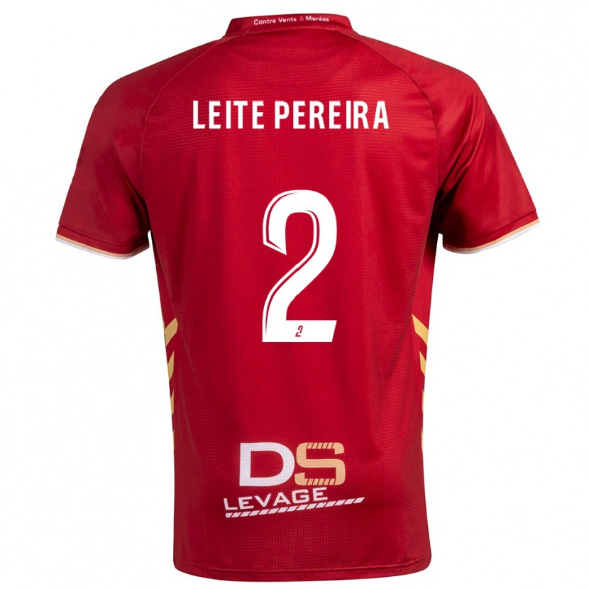 Danxen Hombre Camiseta Matéo Leite Pereira #2 Borgoña Oro 2ª Equipación 2025/26 La Camisa México