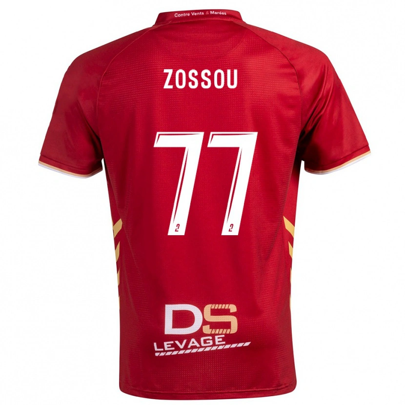 Danxen Hombre Camiseta Aristide Zossou #77 Borgoña Oro 2ª Equipación 2025/26 La Camisa México