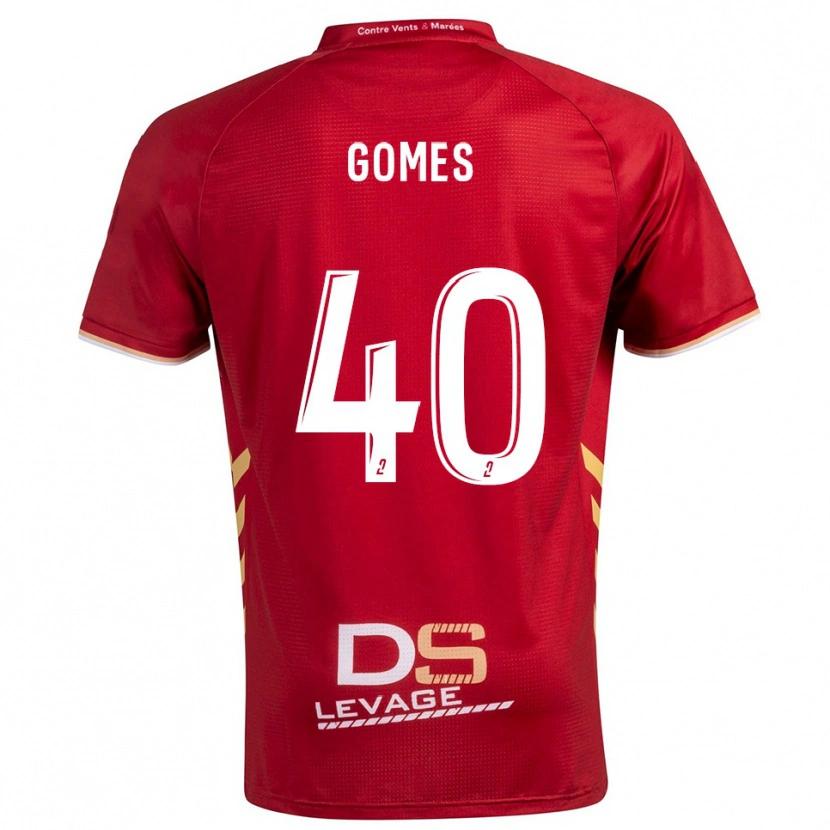 Danxen Hombre Camiseta Yvan Gomes #40 Borgoña Oro 2ª Equipación 2025/26 La Camisa México