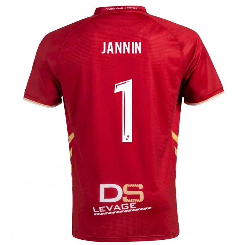 Danxen Hombre Camiseta Elouann Jannin #1 Borgoña Oro 2ª Equipación 2025/26 La Camisa México