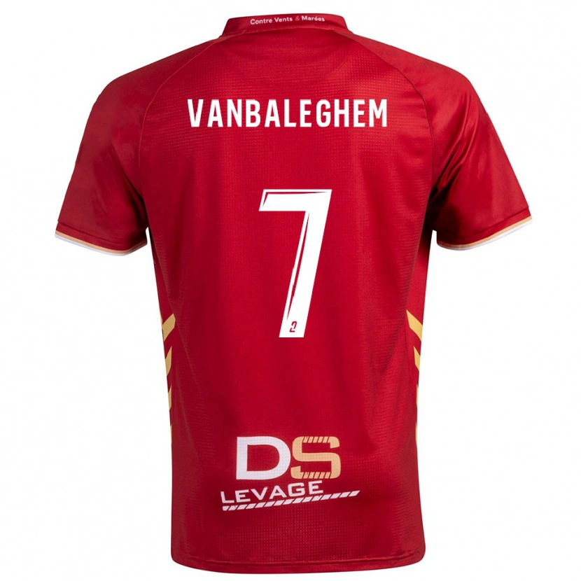 Danxen Hombre Camiseta Martin Vanbaleghem #7 Borgoña Oro 2ª Equipación 2025/26 La Camisa México