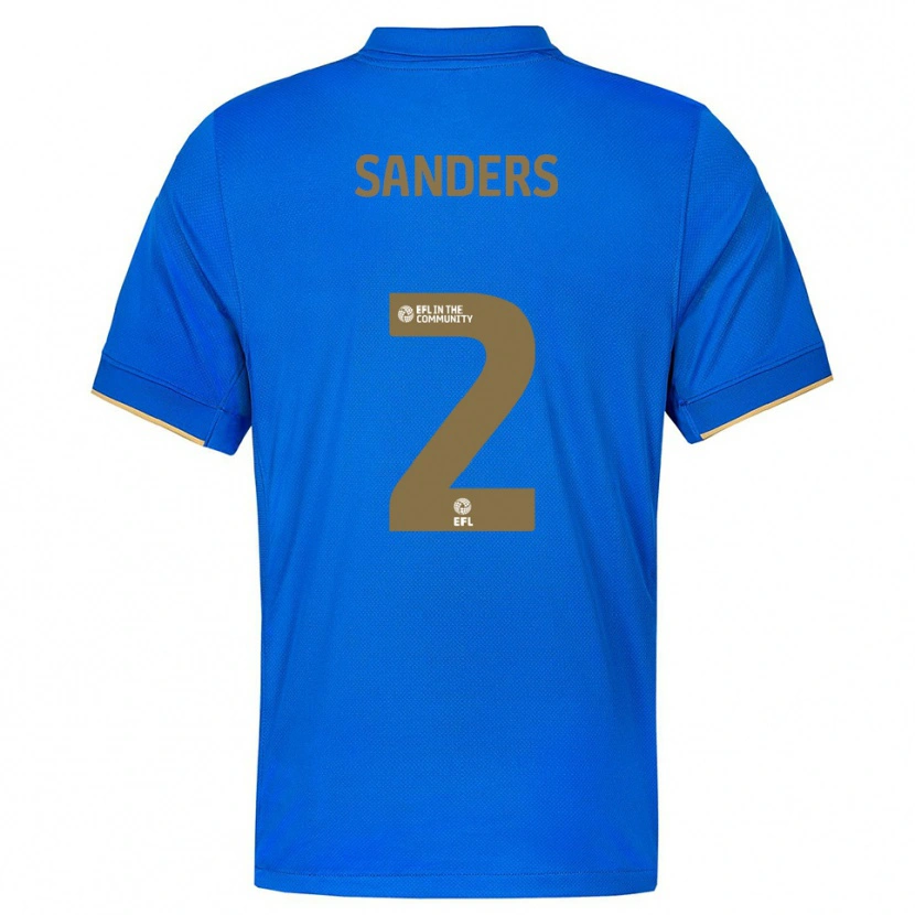 Danxen Mujer Camiseta Caleb Sanders #2 Azul Oro 1ª Equipación 2025/26 La Camisa México