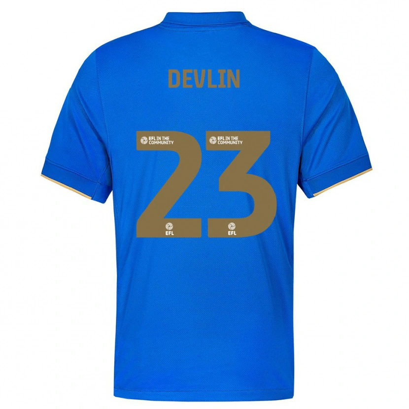 Danxen Mujer Camiseta Charlotte Devlin #23 Azul Oro 1ª Equipación 2025/26 La Camisa México