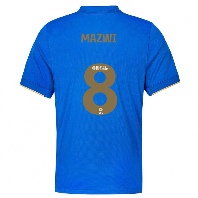 Danxen Mujer Camiseta Menzi Mazwi #8 Azul Oro 1ª Equipación 2025/26 La Camisa México