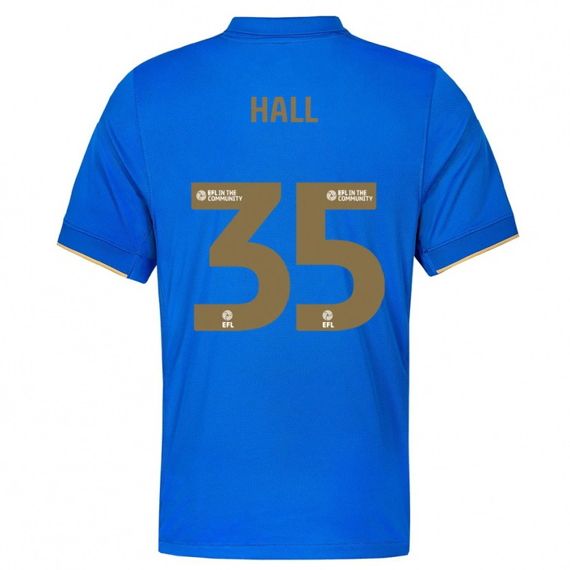 Danxen Mujer Camiseta George Hall #35 Azul Oro 1ª Equipación 2025/26 La Camisa México