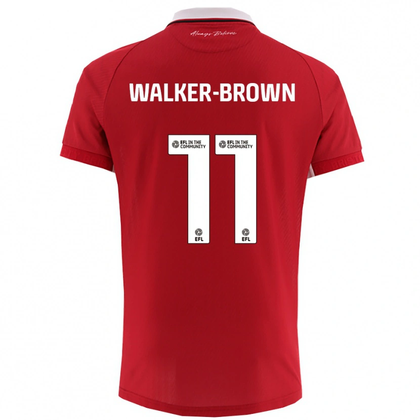 Danxen Mujer Camiseta Rushon Walker-Brown #11 Rojo Blanco 1ª Equipación 2025/26 La Camisa México