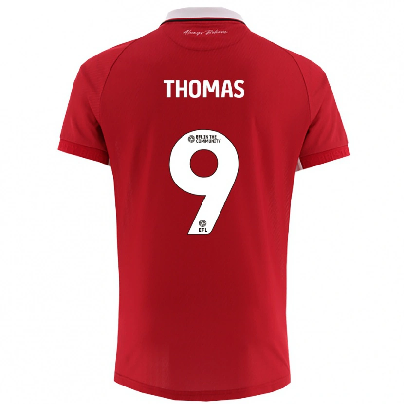 Danxen Mujer Camiseta Olly Thomas #9 Rojo Blanco 1ª Equipación 2025/26 La Camisa México