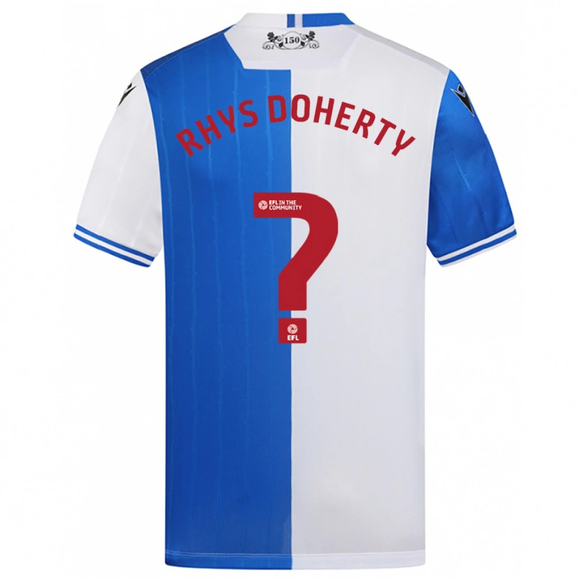 Danxen Mujer Camiseta Rhys Doherty #0 Azul Blanco 1ª Equipación 2025/26 La Camisa México