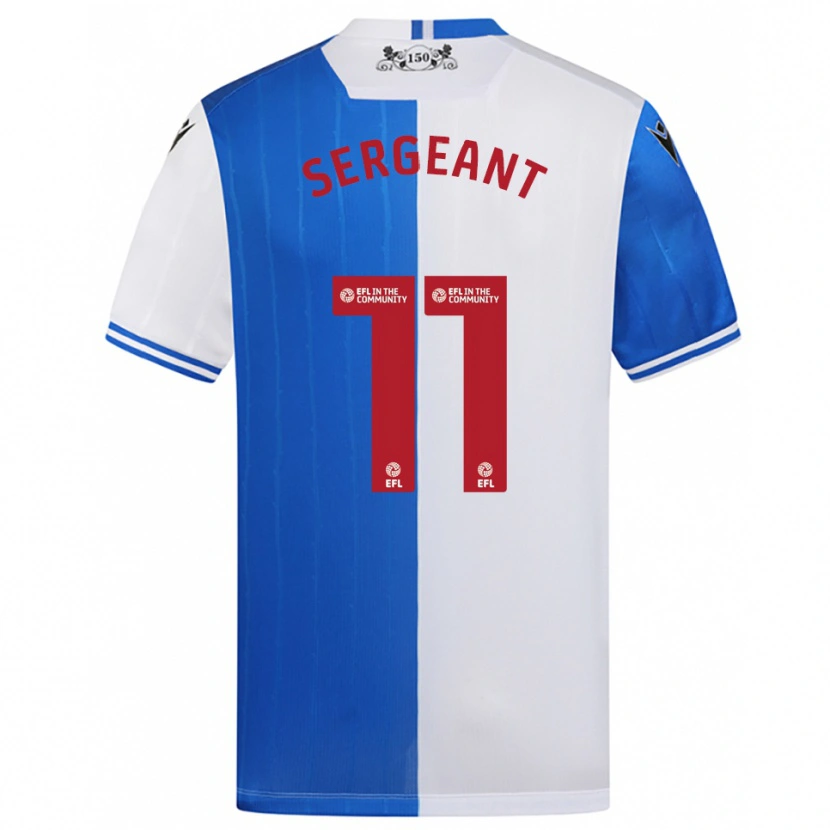 Danxen Mujer Camiseta Jayden Sergeant #11 Azul Blanco 1ª Equipación 2025/26 La Camisa México