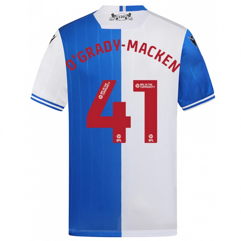 Danxen Mujer Camiseta Harley O'grady-Macken #41 Azul Blanco 1ª Equipación 2025/26 La Camisa México