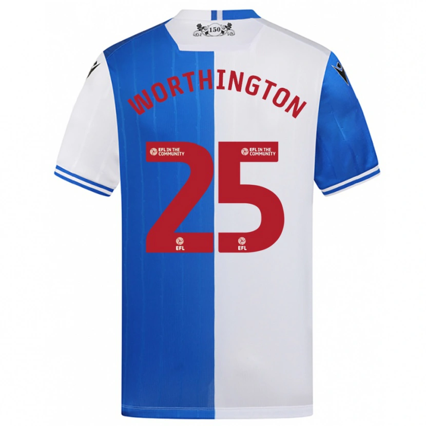 Danxen Mujer Camiseta Nicola Worthington #25 Azul Blanco 1ª Equipación 2025/26 La Camisa México