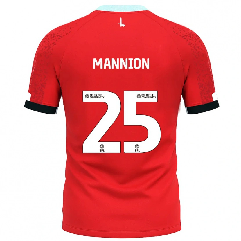 Danxen Mujer Camiseta Will Mannion #25 Rojo Blanco 1ª Equipación 2025/26 La Camisa México