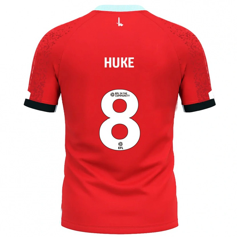 Danxen Mujer Camiseta Ryan Huke #8 Rojo Blanco 1ª Equipación 2025/26 La Camisa México