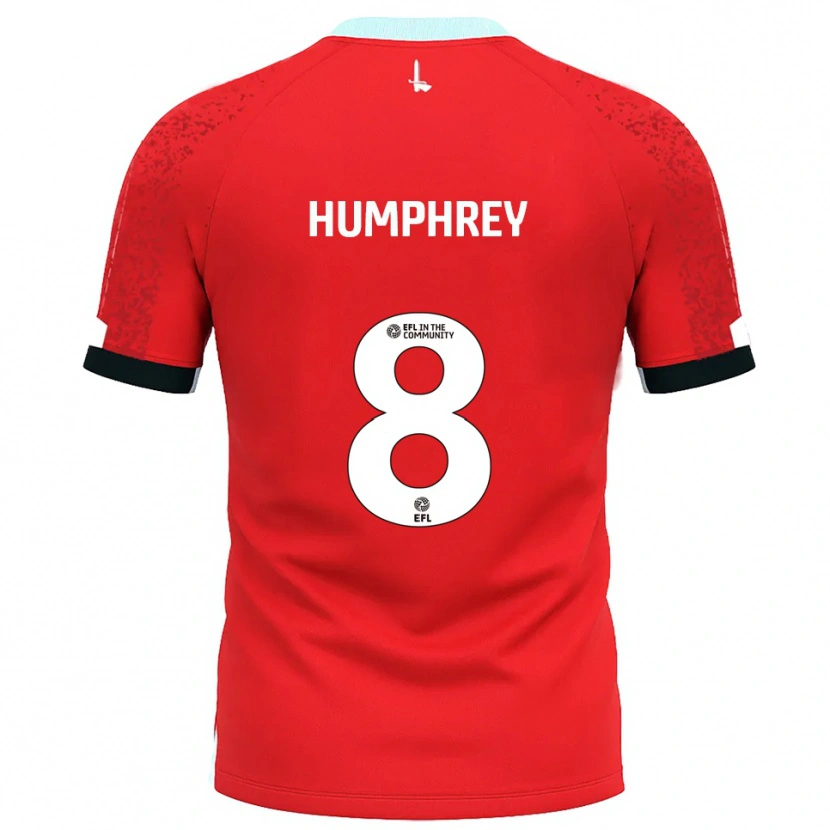 Danxen Mujer Camiseta Carla Humphrey #8 Rojo Blanco 1ª Equipación 2025/26 La Camisa México