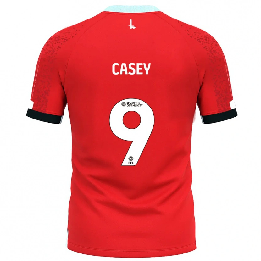 Danxen Mujer Camiseta Patrick Casey #9 Rojo Blanco 1ª Equipación 2025/26 La Camisa México