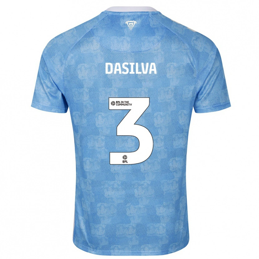 Danxen Mujer Camiseta Jay Dasilva #3 Azul Celeste Blanco 1ª Equipación 2025/26 La Camisa México