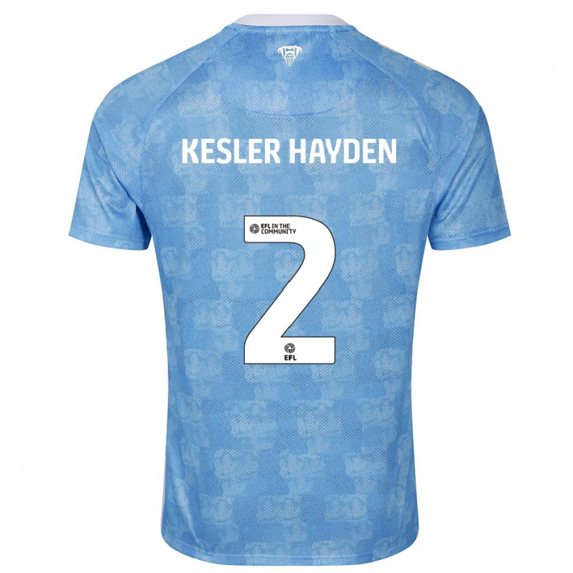 Danxen Mujer Camiseta Kaine Kesler-Hayden #2 Azul Celeste Blanco 1ª Equipación 2025/26 La Camisa México