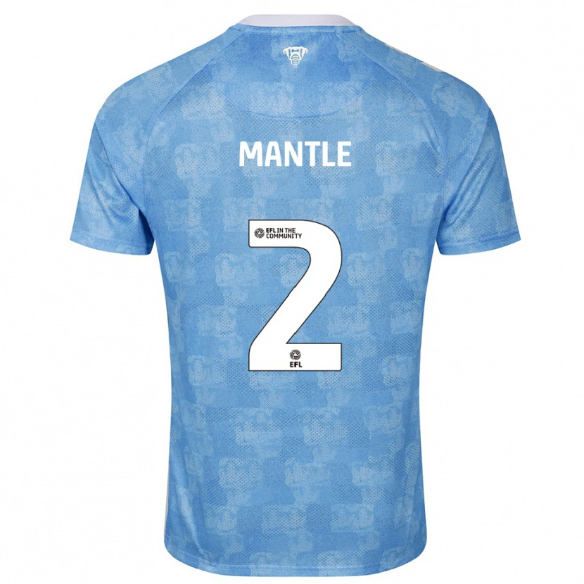 Danxen Mujer Camiseta David Mantle #2 Azul Celeste Blanco 1ª Equipación 2025/26 La Camisa México