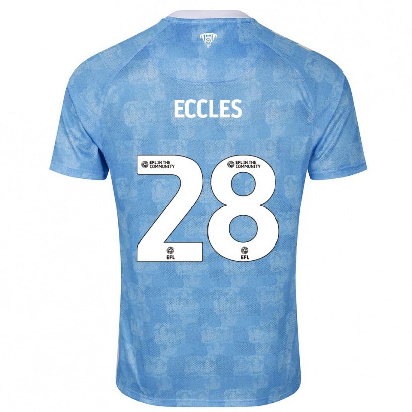 Danxen Mujer Camiseta Josh Eccles #28 Azul Celeste Blanco 1ª Equipación 2025/26 La Camisa México